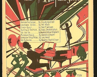 1928 Art Deco Sheet Music MODERNIQUE Jazz Piano