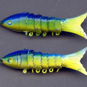 2 Vintage Articulated Metal Fish Charms