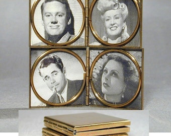 Two 1940s Vintage Brass MOVIE STARS Picture Frames