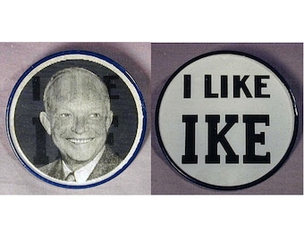 Orig. 1950s ~ I LIKE IKE ~  Flicker Flasher Pin Dwight Eisenhower