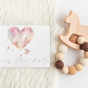 Save the date Schwangerschaftsankündigungskarte | Personalisierte Babymitteilung | Neue Baby offenbaren Ideen | Wir sind schwanger Karte für Großeltern
