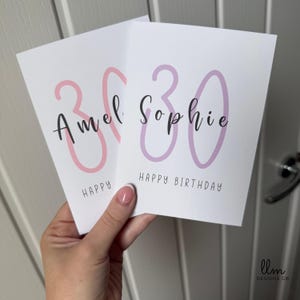 Personalized 30th Birthday Card: Elegant Milestone Celebration