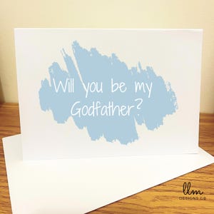 Tarjeta de propuesta de padrino / ¿Quieres ser mi padrino? / Recuerdo elegante y considerado para el bautizo del bebé / Tarjeta del padrino / Tarjeta de bautizo /