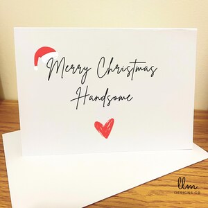 de Noël pour mari à personnaliser | Carte de Noël partenaire petit ami | Carte de Noël pour lui | bel homme | Carte partenaire | Carte pour lui