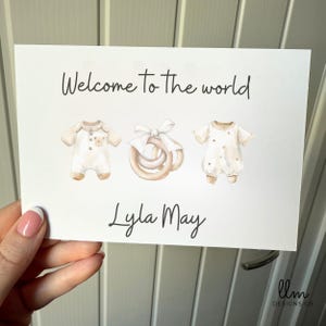 New Baby Card | Personalised New Baby | Newborn Card | New Baby Boy Girl | Welcome to the world | Personalised Greetings Card | Baby Shower