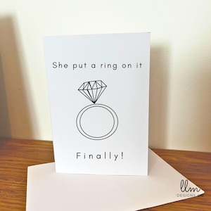 Just Engaged Card | Congratulations On Your Engagement Card | Engagement Card for Bestie | On your Engagement Card | Newly Engaged Card