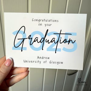 Personalisierte Abschlusskarte | Abitur Uni | Benutzerdefinierte Abschlusskarte | Jahrgang 2025 | Uni Andenken | Abschluss PHD Diplom |