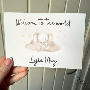 New Baby Card | Personalised New Baby | Newborn Card | New Baby Boy Girl | Welcome to the world | Personalised Greetings Card | Baby Shower