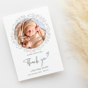 de remerciements personnalisées pour nouveau-né | Faire-part bébé personnalisé | Merci pour la fête prénatale | Des mots de remerciement uniques pour bébé