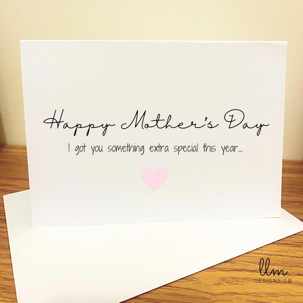 Personalized Pregnancy Announcement Card: Mother's Day Baby Reveal Keepsake