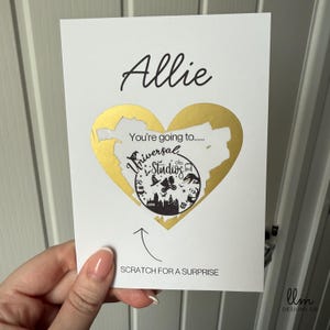 Universal Studios Surprise Trip Reveal Scratch Card | Harry Potter Holiday Announcement | Family Gift | Customisable Card | Holiday Reveal