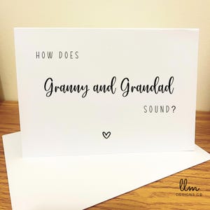 Tarjeta de anuncio de embarazo para abuelos / Tarjeta de anuncio de bebé personalizada / Tarjeta para futuros abuelos / Tarjeta para futuros abuelos