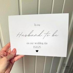 An meinen Mann am Hochzeitstag Karte | Karte für Bräutigam von Bride | Hochzeit-Karte für Zukünftiger Ehemann | Bräutigam Karte | Hochzeit-Andenken