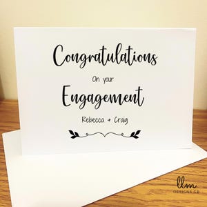 Personalised Engagement Card | Congratulations On Your Engagement Card | Bestie Engaged Card | Engaged Card For Couple | Newly Engaged Card