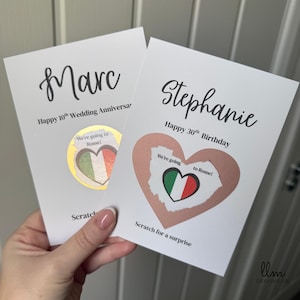 Biglietto gratta e vinci con sorpresa a Roma, Italia / Biglietto gratta e vinci con sorpresa per una vacanza romantica / Biglietto personalizzabile / Biglietto gratta e vinci