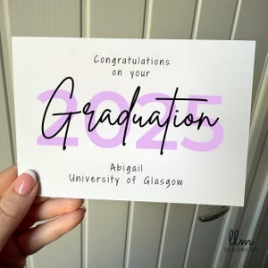 Personalisierte Abschlusskarte | Abitur Uni | Benutzerdefinierte Abschlusskarte | Jahrgang 2025 | Uni Andenken | Abschluss PHD Diplom |