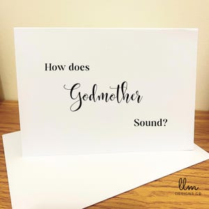 Tarjeta de propuesta de madrina / ¿Quieres ser mi madrina? / Recuerdo elegante y considerado para el bautizo del bebé / Tarjeta de madrina / Tarjeta de bautizo /