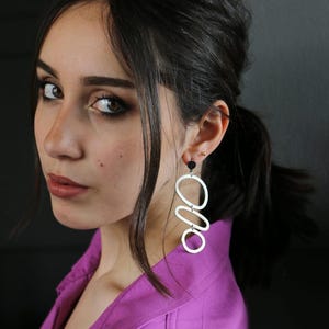 Titanium Dangle Earrings – Lightweight, Geometric, Hypoallergenic, Modern Design