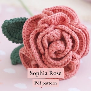 Crochet Rose Pattern PDF, Realistic Rose Amigurumi, Digital Download PDF | English