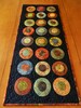 Modern Table Runner - Batik Circle Table Runner - Quilted Table Runner - art for your table, also makes a great wall hanging (made to order) 