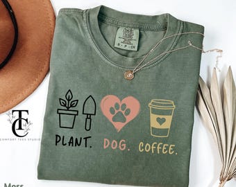 Chemise pour amateur de café, couleurs confort, chien, cadeaux pour les filles de la ferme, cadeaux drôles pour chien de fermier, chemise drôle pour maman chien, cadeaux de Noël mignons pour femme