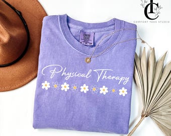 Comfort Colors® Minimal Physical Therapy T-Shirt, Physical Therapist Shirt, Gifts For Physical Therapists, Pediatric Physical Therapy Shirt