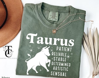 Comfort Colors® Taurus Astrology Shirt, Taurus Energy Gifts For Astrology Lover, Zodiac Astrology Horoscope Shirt, Taurus Womens Tee Shirt
