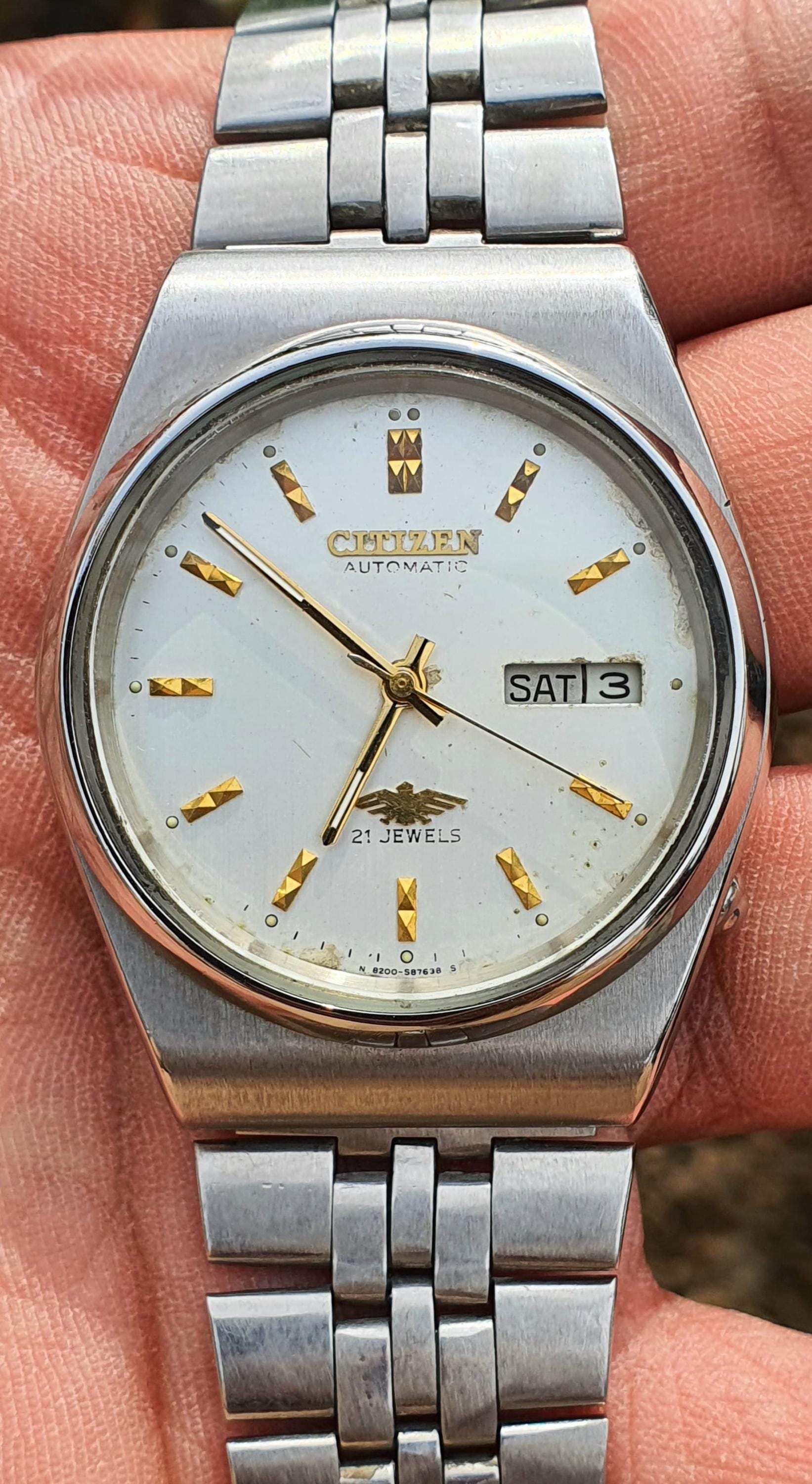 Citizen Automatic4-038843 SMT 21 Jewels Day / Date Stainless Steel