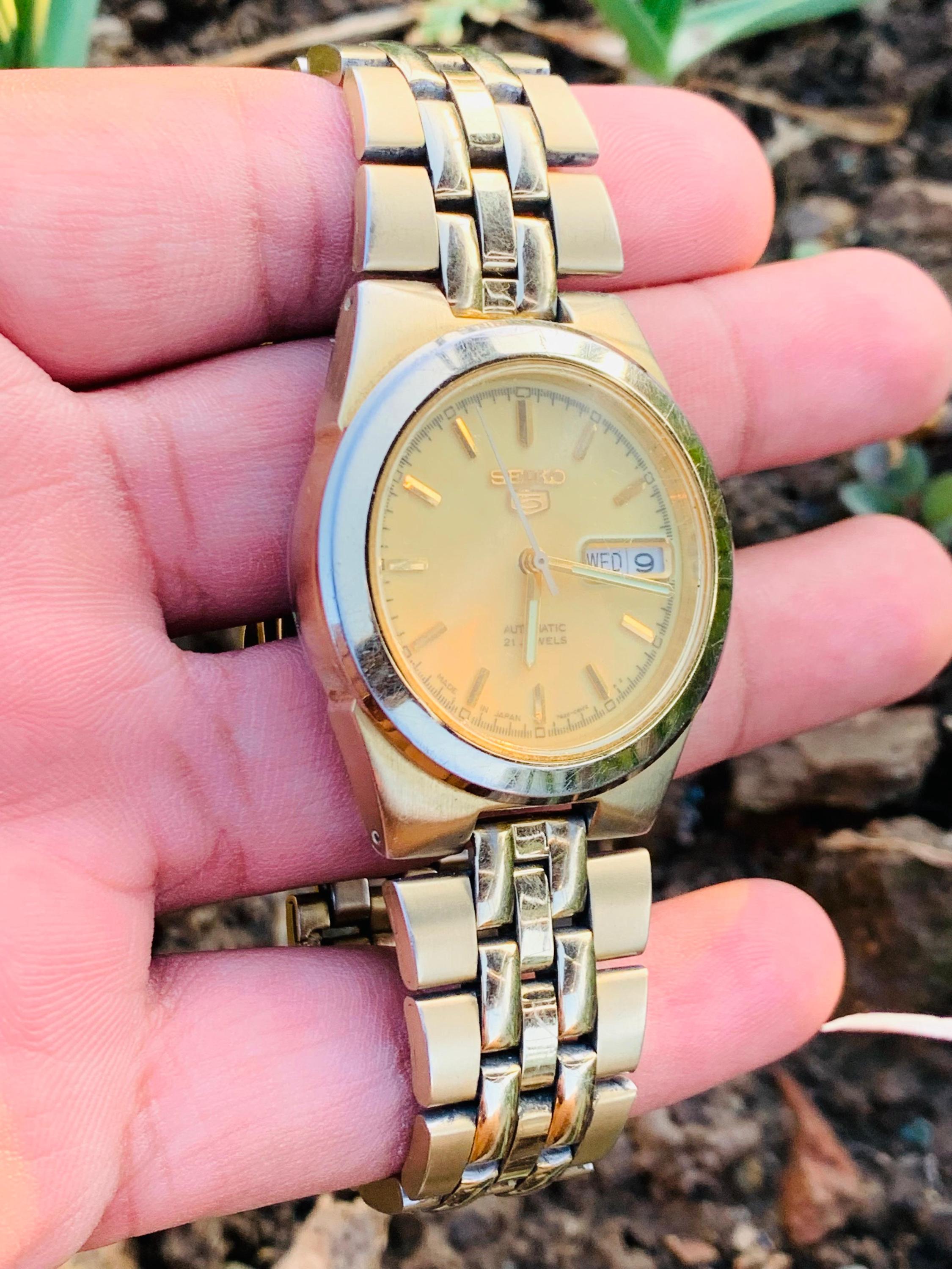 Seiko 5automatic 7S26-02V0 21 Jewels Day / Date Stainless Steel