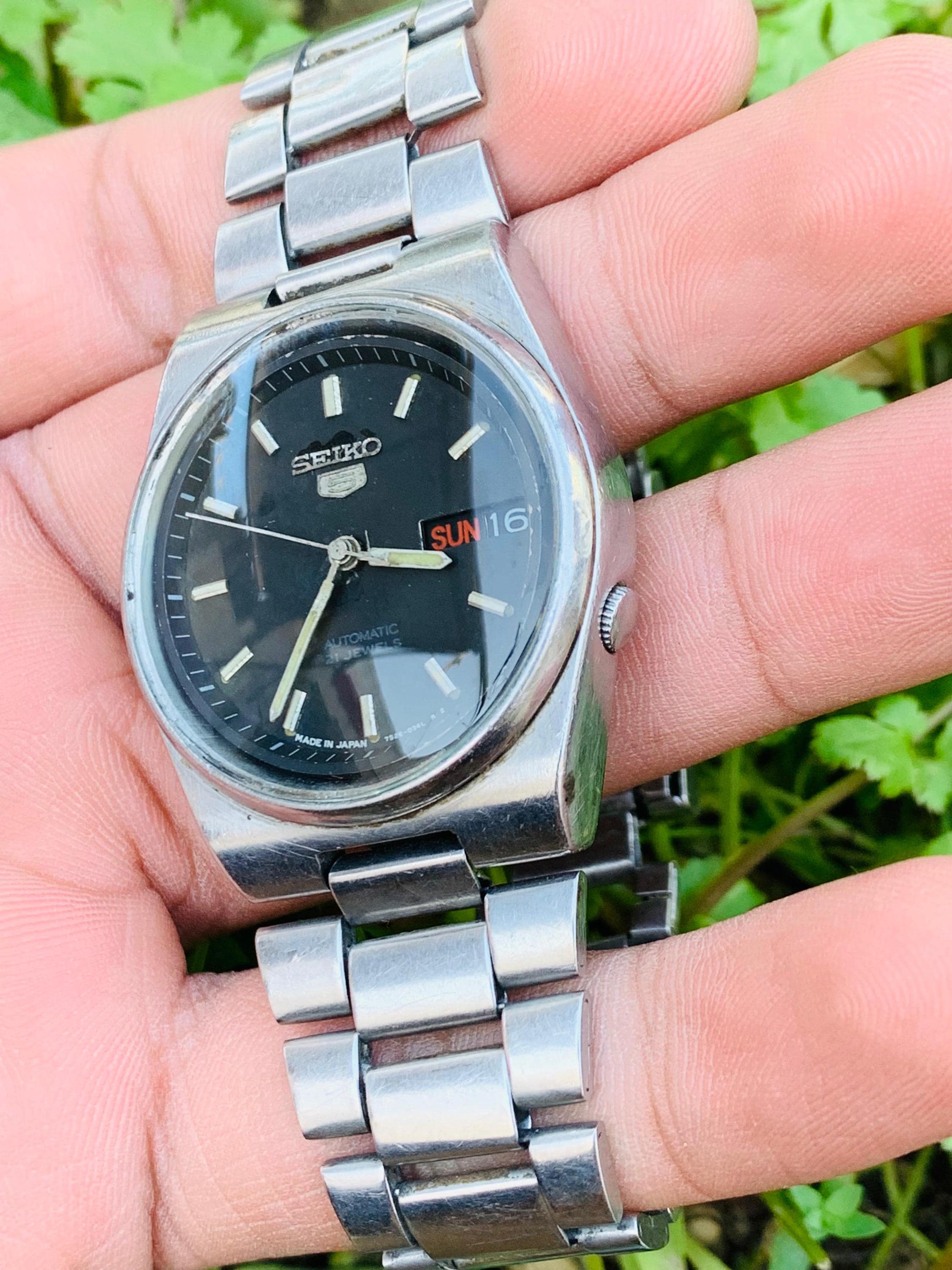 Seiko 5automatic 7009-3161 21 Jewels Day / Date Stainless Steel
