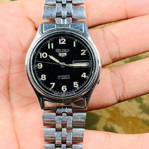 Seiko 5Automatic 7009-821J  17 Jewels Day / Date Stainless Steel Water Resist Watch Made In Japan