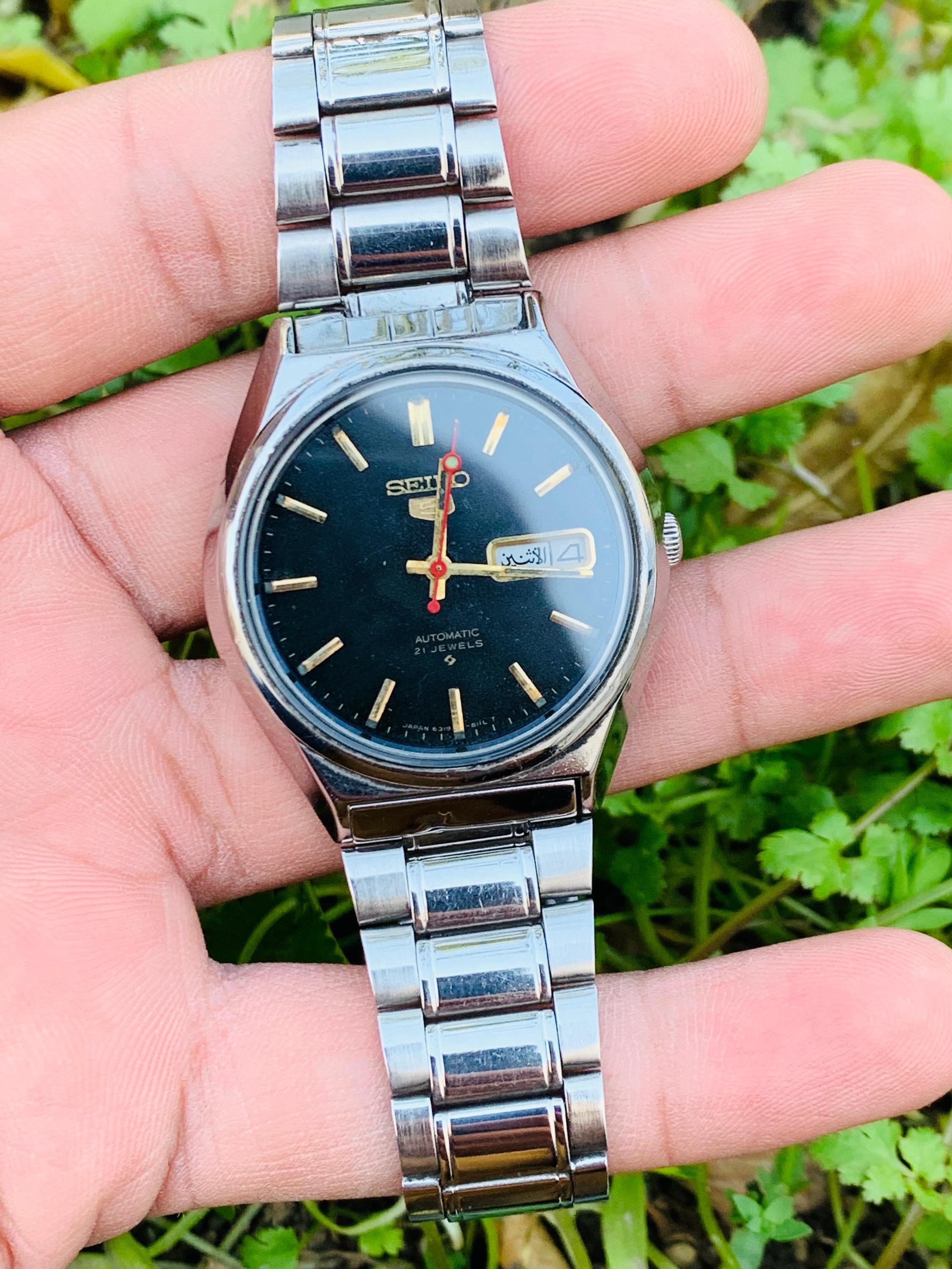 Seiko 5automatic 6319-8120 21 Jewels Day / Date Stainless Steel