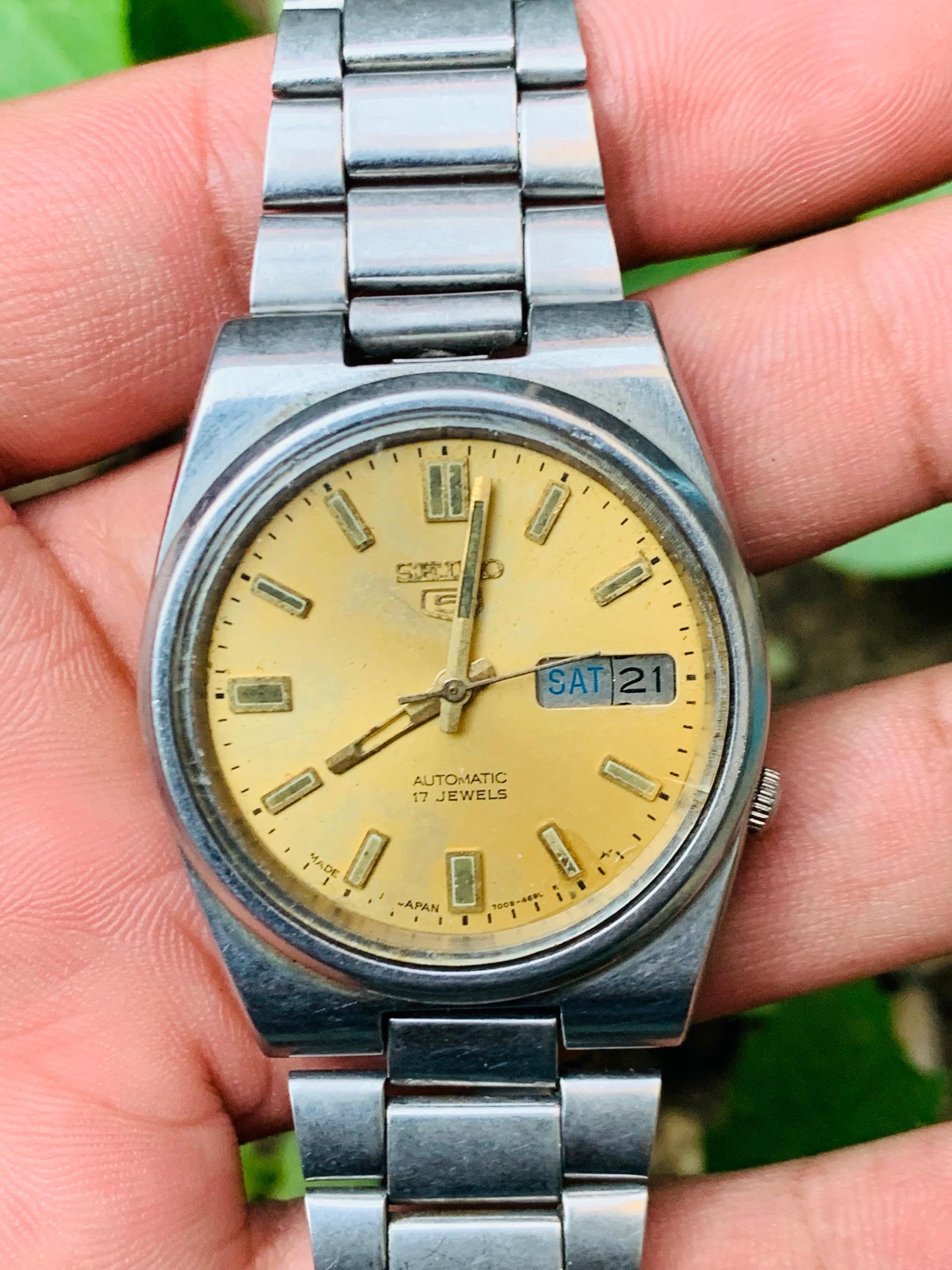 Seiko 5 Automatic 7009-9041 17 Jewels Day / Date Stainless Steel