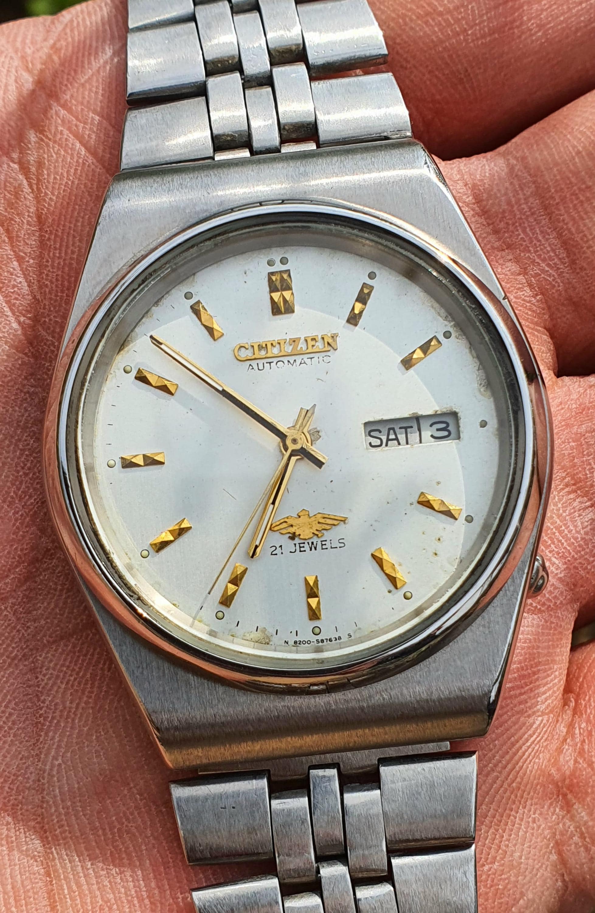 シチズン 21JEWELS 腕時計 自動巻き 動作品 YM J2 シチズン ジェット オートデータ 1963年製 パラウォーター 21石