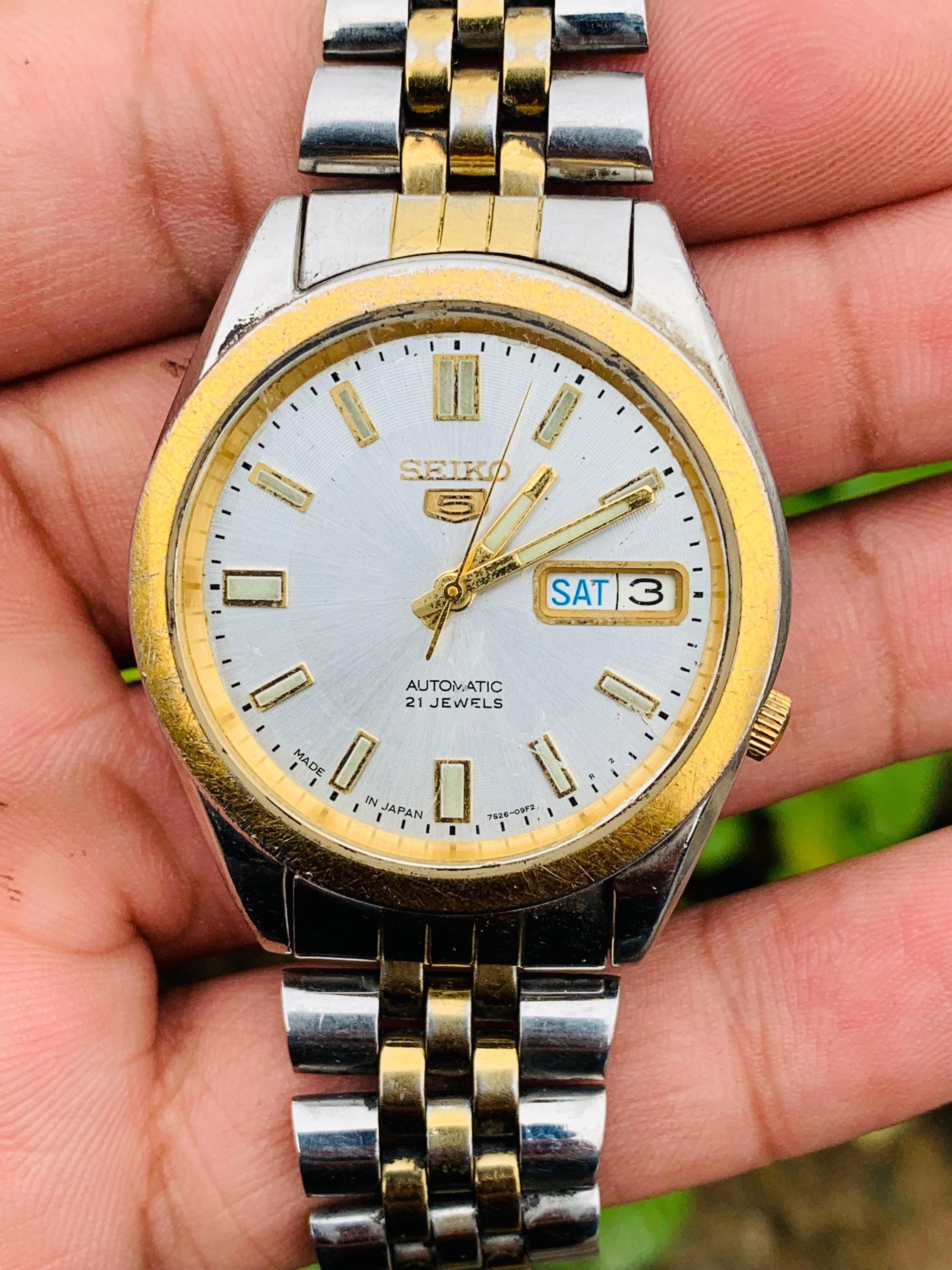 Seiko 5automatic 7S26-00X0 21 Jewels Day / Date Stainless Steel