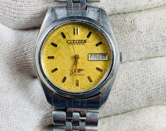 Citizen Automatic 4-R14279 RW 21 Jewels Day / Date Stainless Steel