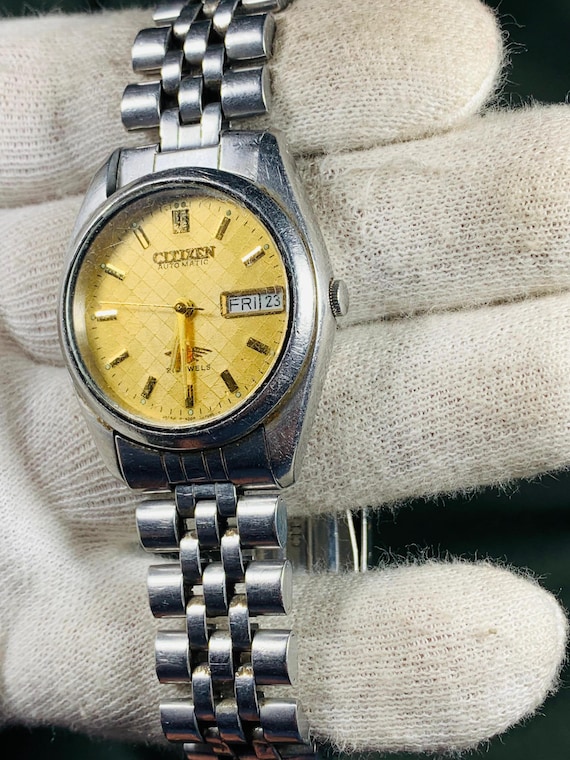 CITIZEN クォーツ腕時計 シルバー/ゴールド R29 Citizen Automatic 4-R14279 RW 21 Jewels Day / Date Stainless Steel
