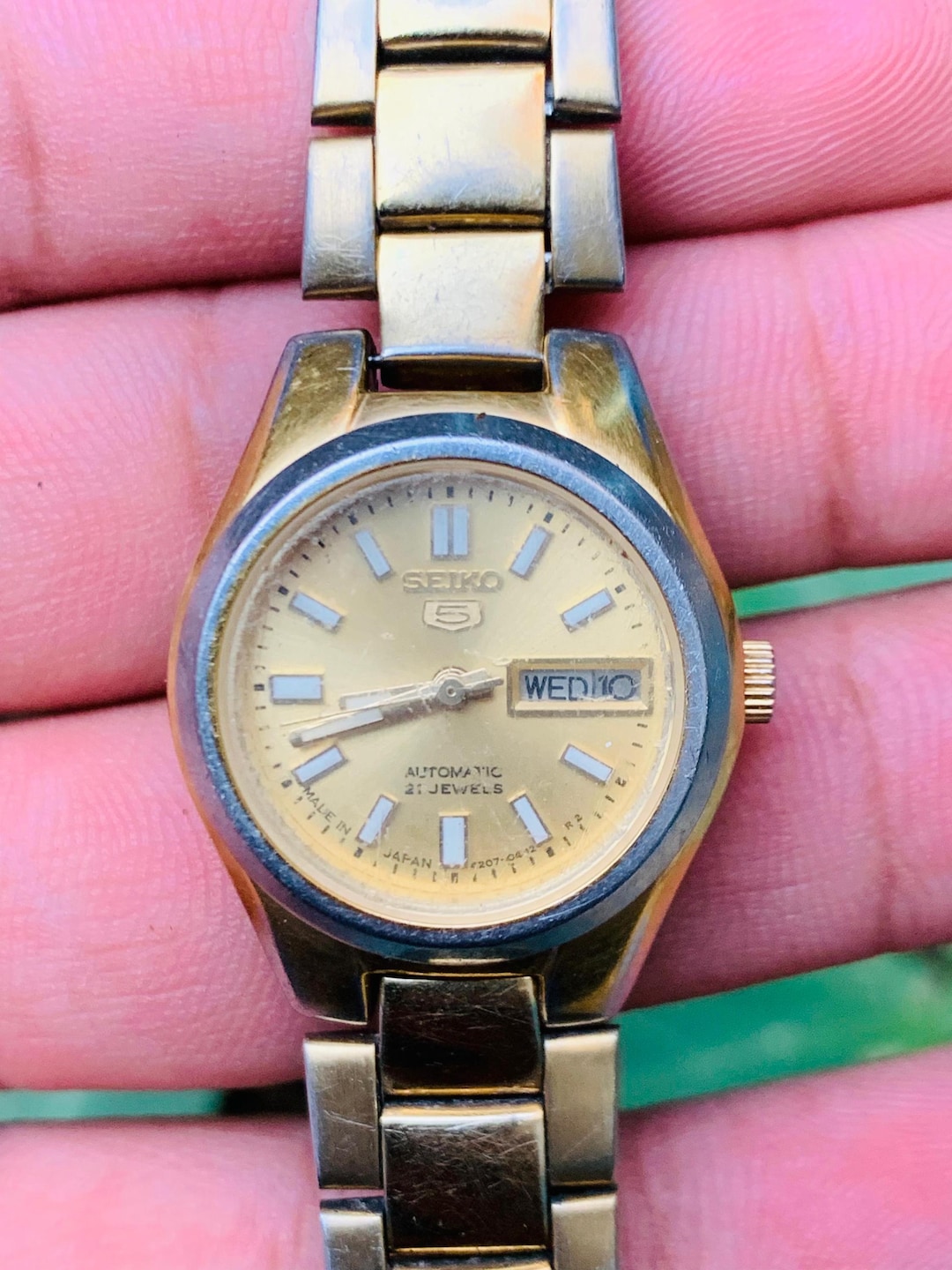 Seiko 5 Automatic 4207-0180 21 Jewels Day / Date Stainless Steel