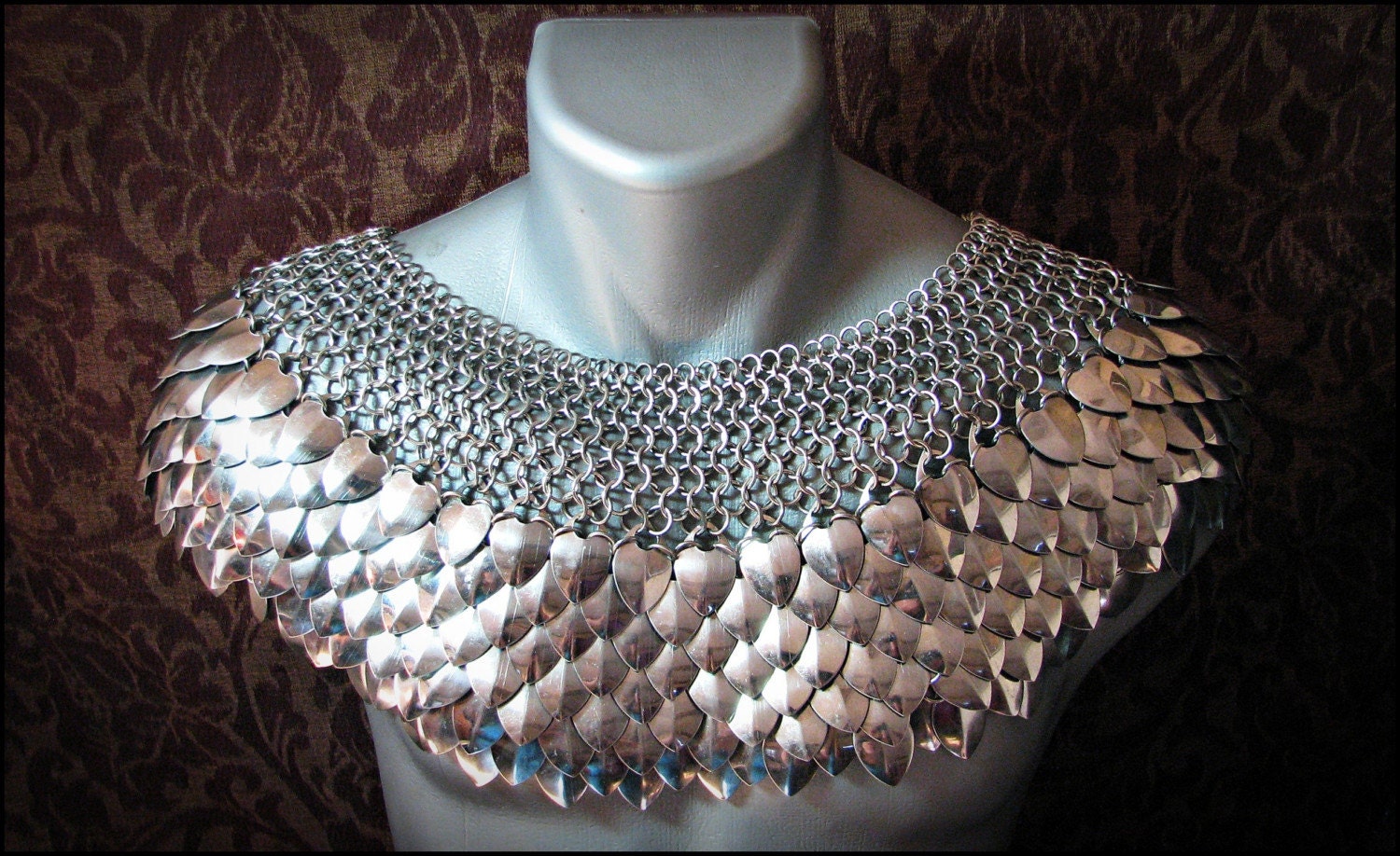 Deluxe Scale Mail Chain mail Mantle Stainless steel collar Etsy