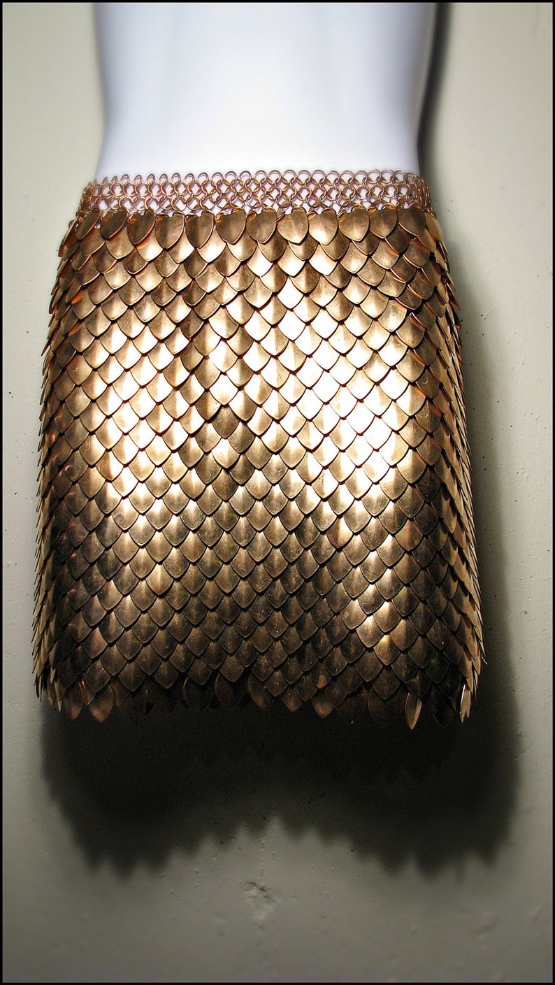 Pure Bronze Scalemail Dragonscale Chainmail Skirt Roman Armor Etsy