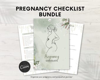 Pregnancy Checklist Bundle: Printable New Mom Planner (Digital Download)