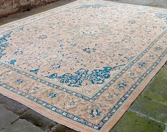 Oversize living room area rug 305x414 cm Handwoven Persian Oriental vintage Turkish carpet rug  Boho Home Decor