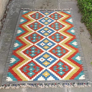 Afghan Kilim area rug 79x124 cm Vintage Handwoven Oriental Tribal rug Boho Home Decor