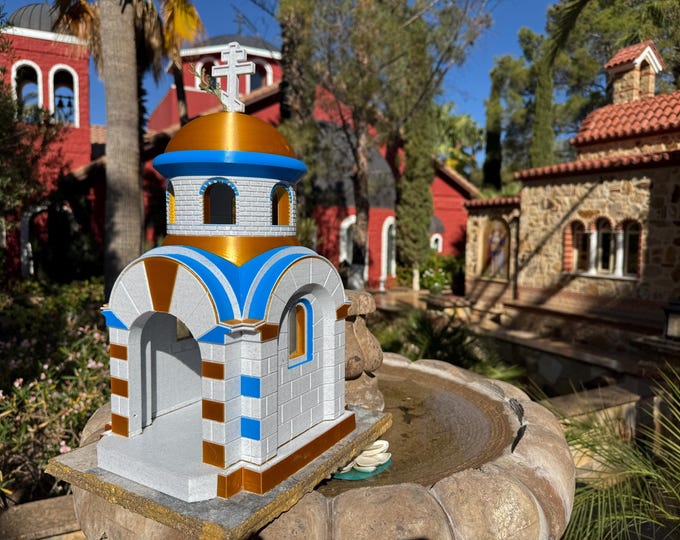 NEW -BELIEVE SMALL–Greek Island Prayer Chapel | Garden Shrine