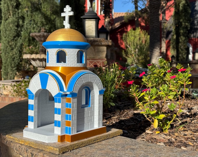 NEW -BELIEVE SMALL–Greek Island Prayer Chapel | Garden Shrine