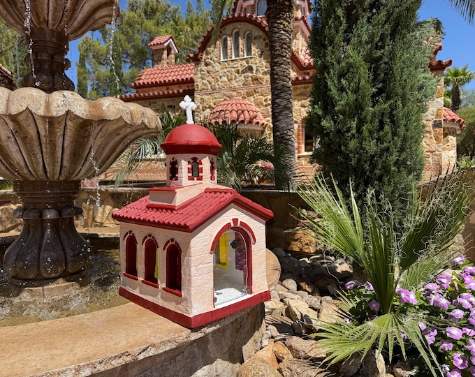 Saint Demetrius of Thessaloniki ' Garden, Patio and Home Decorative Orthodox Chapel , Iconostasis . MADE IN USA