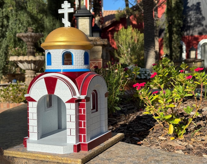 NEW -BELIEVE SMALL–Greek Island Prayer Chapel | Garden Shrine