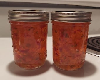 Pretty Pepper Jelly, Sweet, 1/2 Pint 8oz, Looks Like Confetti, Preserves, Jams