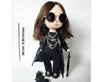 Benutzerdefinierte Rockstar-Puppe, handgefertigte Promi-Puppe, Ihre Lieblingsikone zum Leben erweckt, personalisierte Musiklegenden-Puppe
