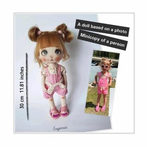 Custom Photo Doll, Unique Fabric Portrait Toy, Perfect Gift for Kids, Personalized Miniature Doll from Your Photo, Tailored Just for You